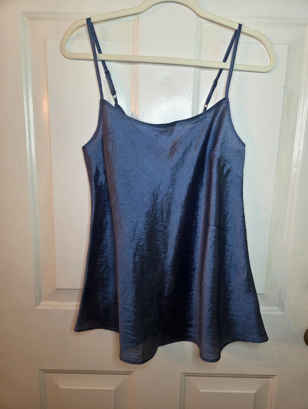 NWT 100% Silk Peruvian Connection Sophia Swing Cami Adriatic Blue Size M